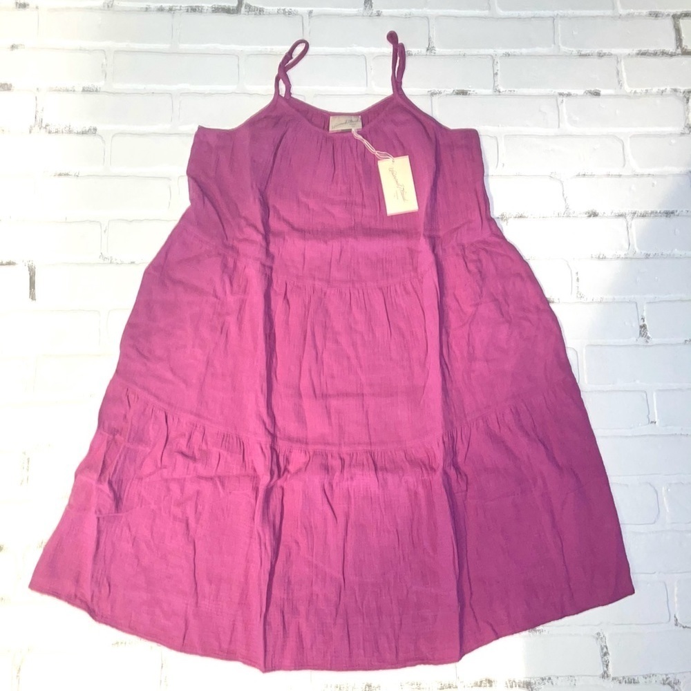 🍩 NWT Universal Thread Pink Tiered Tank Dress Small - Picture 2 of 9